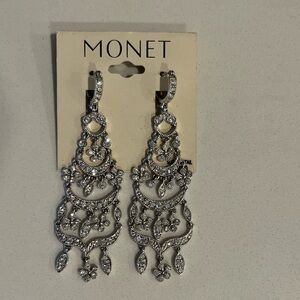 Monet Silver Dangle Earrings